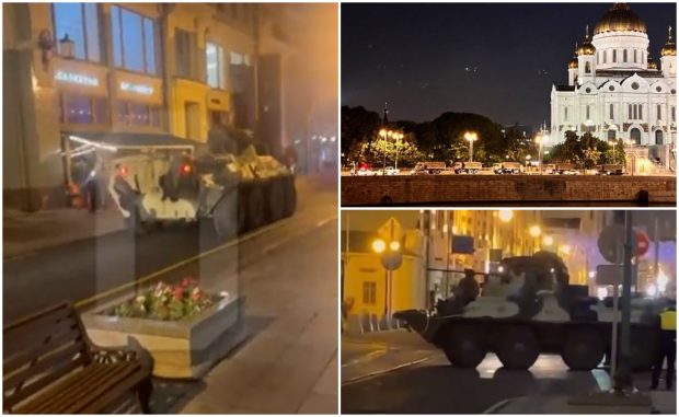 Blindate pe străzile din Moscova, după amenințările lui Prigojin. Imagini din capitala rusă – VIDEO