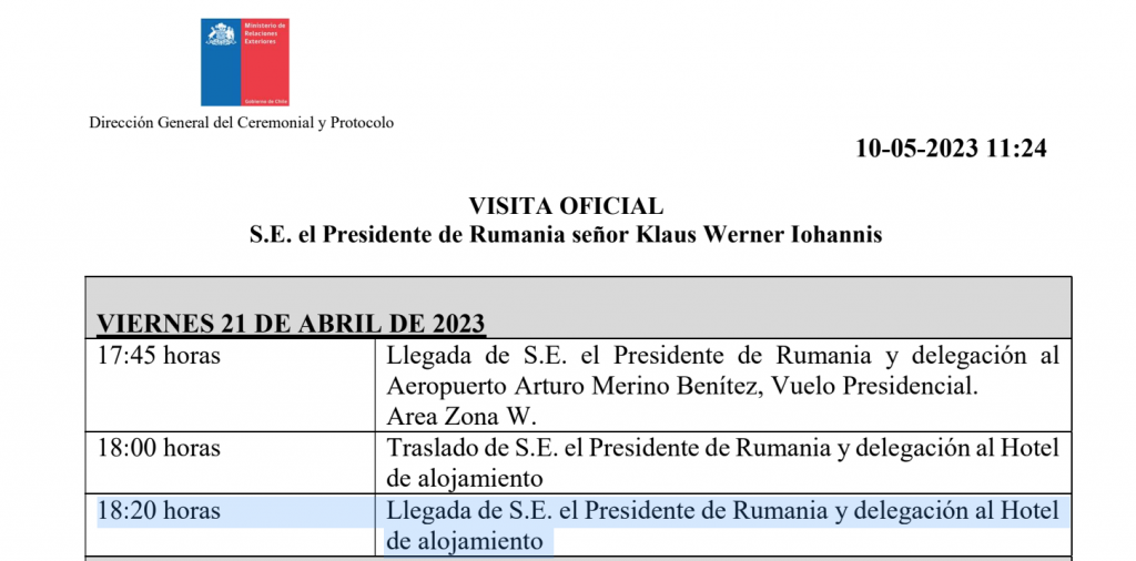 Am aflat din Chile ce refuză să spună Cotroceniul: din patru zile de vizită, președintele Iohannis a avut una și jumătate de „activităţi private”