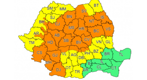 Alertă de caniculă în București și în sud-estul țării. Cod galben și portocaliu de furtuni în aproape toată țara