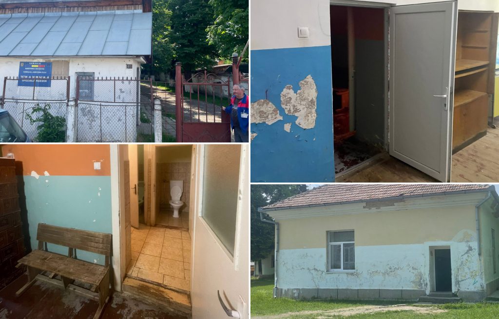 Cealaltă față a problemelor din Educație, dincolo de grevă. Într-un oraș din județul Cluj, o școală stă să cadă, iar Consiliul Județean promite de 7 ani renovarea. „Nimeni nu dă doi bani pe copiii ăștia”