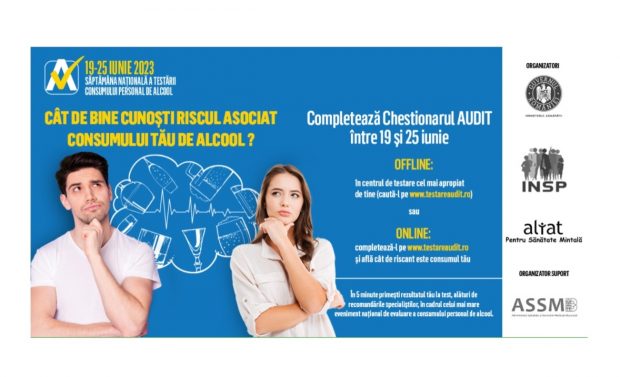 5 motive să nu ratezi Săptămâna AUDIT – Săptămâna Națională de Testare a Consumului Personal de Alcool, 19-25 iunie