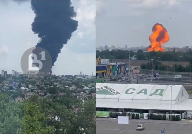 VIDEO | Primele semne ale confruntărilor armate în Rusia: trupele Wagner, atacate din elicopter. Un depozit de carburant în flăcări