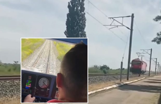 Viteză record pe calea ferată, în România: o locomotivă a atins 210 km/h | VIDEO