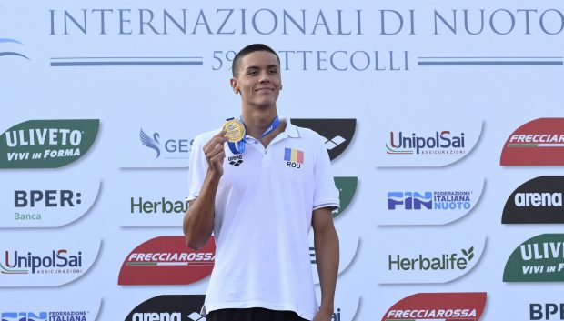 Gestul lui David Popovici, după ce a câștigat aurul în proba de 100 de metri de la Sette Colli: „Cel mai important este campionatul vieții”