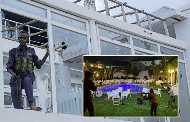 Nouă morți într-un atac terorist care a durat 12 ore, într-un hotel de lux de pe plajă, în Mogadishu, capitala Somaliei