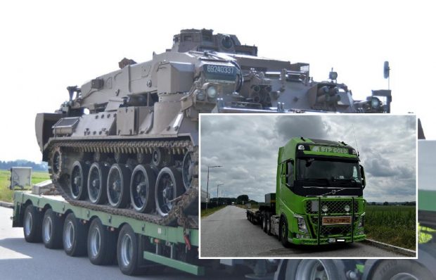 Tancul pe care un șofer român de TIR îl transporta ilegal spre țară a dispărut de pe camionul imobilizat lângă autostradă, în Germania