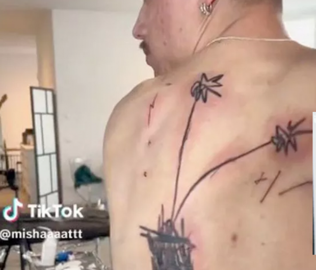 Tatuajul acestui bărbat a costat 900 de euro: „Zici că e un desen al unui copil de grădiniță”. Reacția artistei