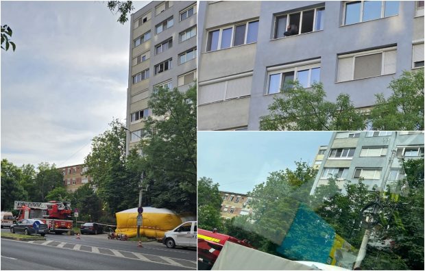 Un subofițer MApN stă de 24 de ore pe un pervaz la etajul 7 și amenință că se aruncă în gol, în Timișoara