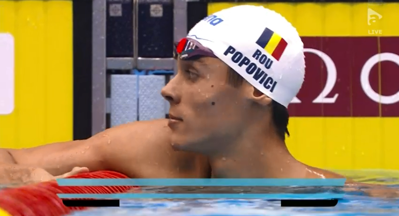 David Popovici s-a calificat cu primul timp în finala probei de 200 de metri liber de la Mondialul din Japonia