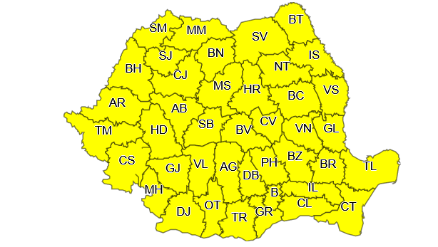 Coduri galbene de caniculă: valul de căldură cuprinde întreaga țară. Cum va fi vremea la București