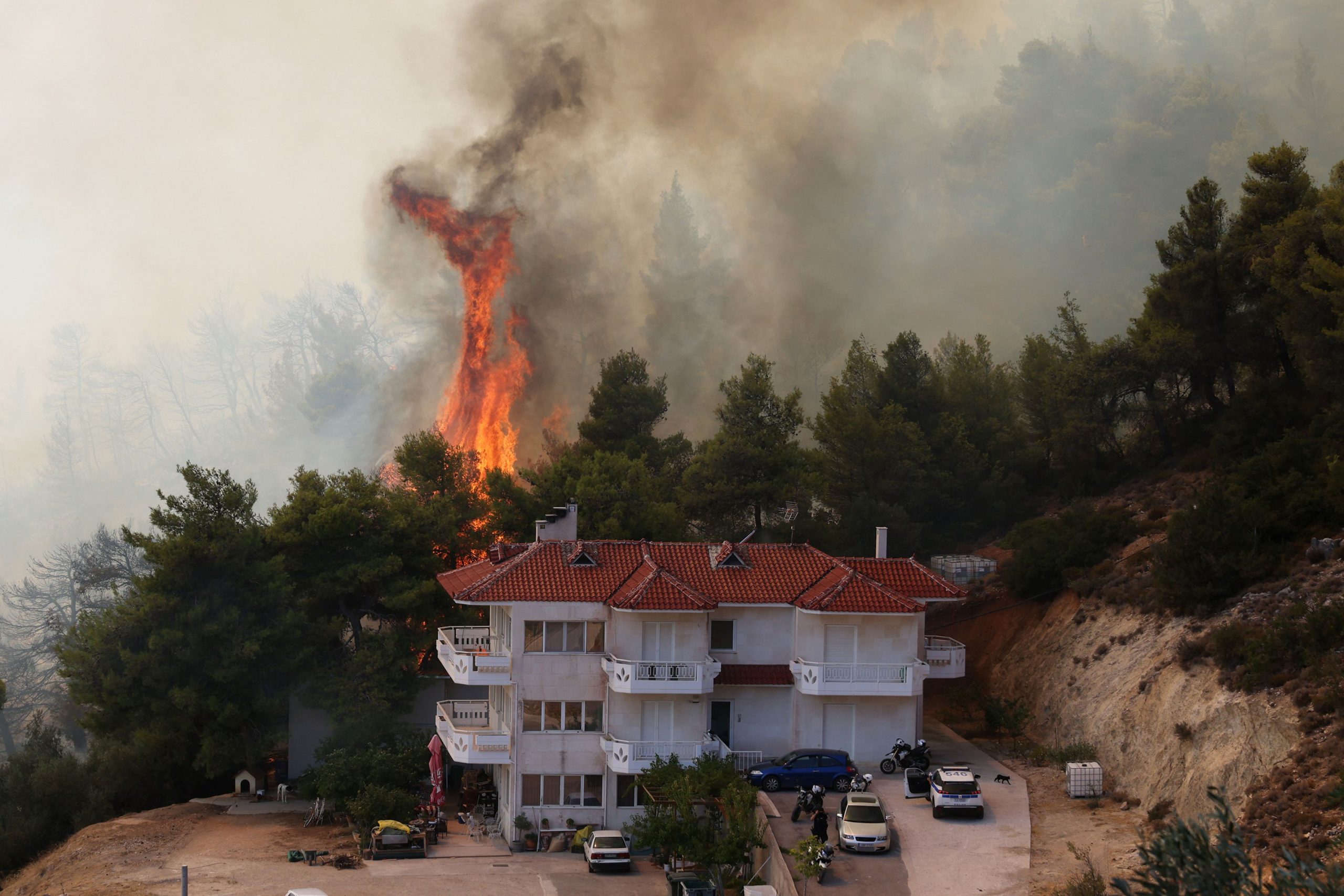 Εντείνονται οι πυρκαγιές κοντά στην Αθήνα και υπάρχει υψηλός κίνδυνος νέων εστιών.  Το Υπουργείο Εξωτερικών εξέδωσε ταξιδιωτική προειδοποίηση