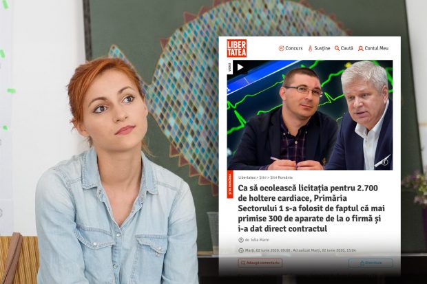 O investigație publicată de jurnalista Iulia Marin a condus la un dosar DNA, trimis azi în judecată: cei din subordinea Primăriei Sectorului 1 au cumpărat, „folosind pandemia, mai multe holtere cardiace decât erau în toate spitalele publice din România, de la o firmă a unui consilier PSD”