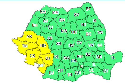 Aproape toată țara, sub cod portocaliu de caniculă. Temperaturi de până la 39 de grade Celsius, inclusiv la București