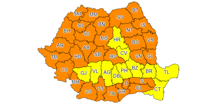 Codul portocaliu de caniculă, extins în aproape toată țara. Până la cât urcă temperaturile