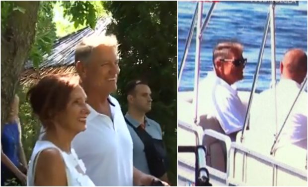 Klaus Iohannis, în vizită în Delta Dunării. Șeful statului și soția sa, Carmen, au făcut o plimbare cu barca