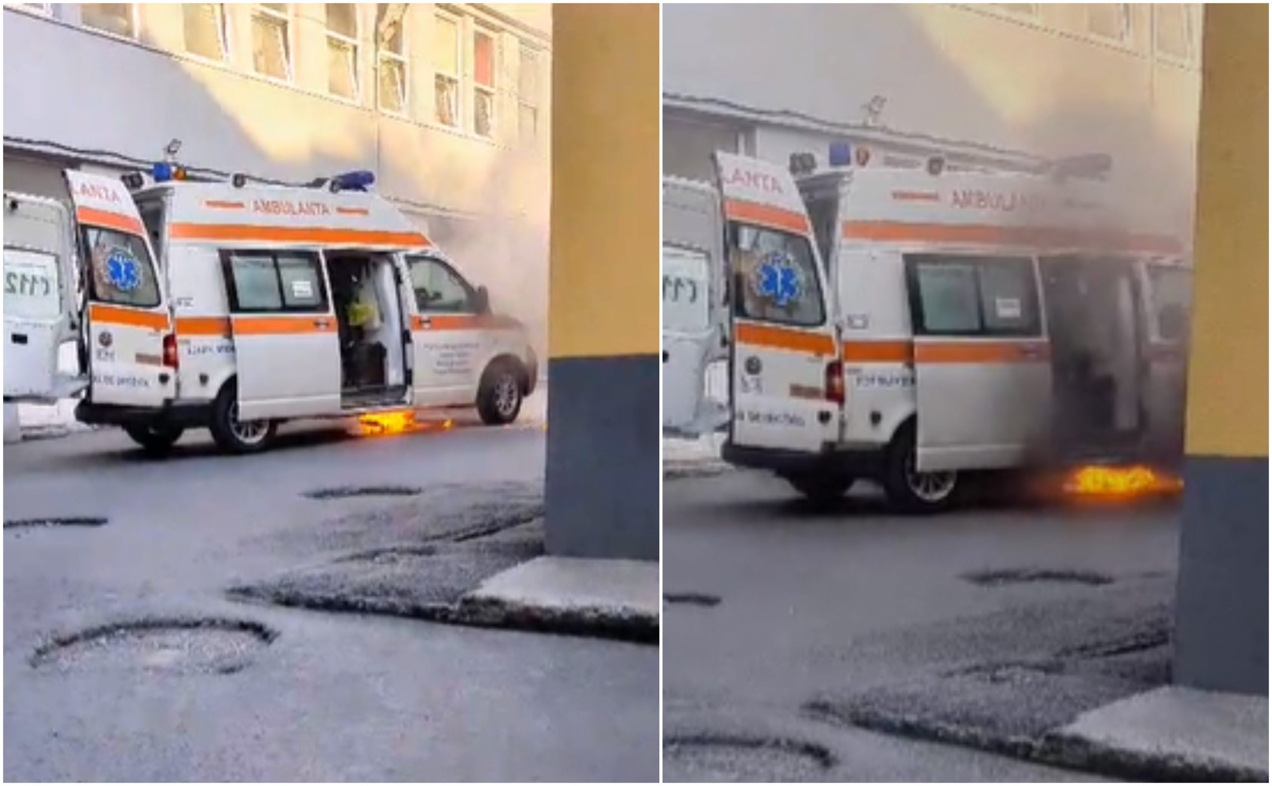 O Ambulanță A Luat Foc în Curtea Spitalului Județean Constanța. Focul A Izbucnit „spontan”. VIDEO O Ambulanță A Luat Foc în Curtea Spitalului Județean Constanța. Focul A Izbucnit „spontan”. VIDEO