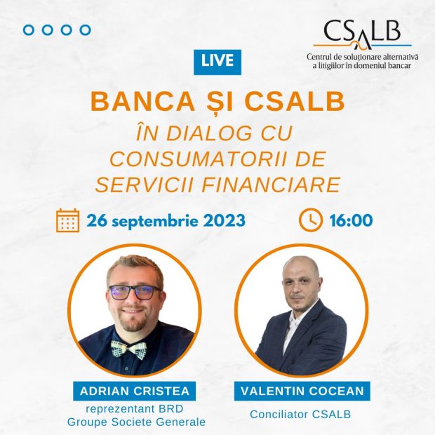 Ai întrebări pentru banca ta? Intră în direct cu CSALB!