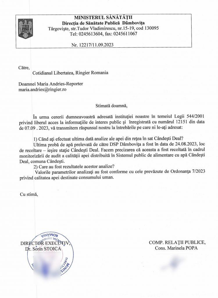 raspuns dsv libertatea