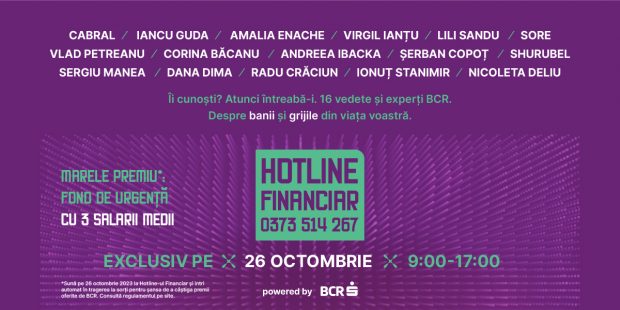 Primul HOTLINE pentru îngrijorările tale financiare