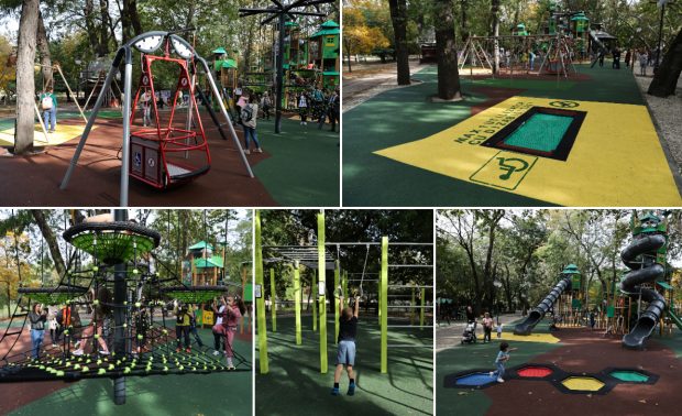 FOTO. Locurile de joacă pentru copii din Parcul Cișmigiu au fost modernizate. Noutatea: zonă specială pentru persoanele cu dizabilități