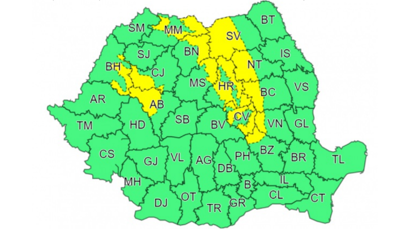 Vreme schimbătoare în weekend. Temperaturi ridicate în sud, vânt puternic și ploi - în alte zone