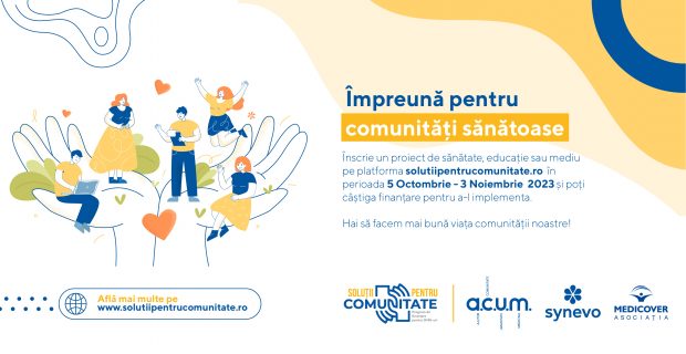 „Soluții pentru Comunitate” – Synevo România sprijină 10 proiecte vitale pentru educație, sănătate și mediu