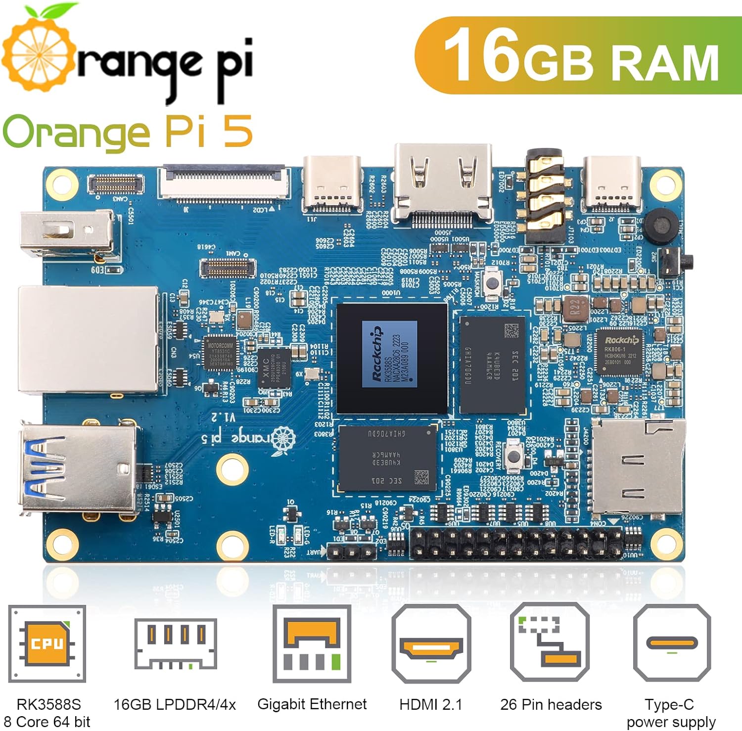 Orange Pi 5, Pret, Caracteristici, link, Specificatii