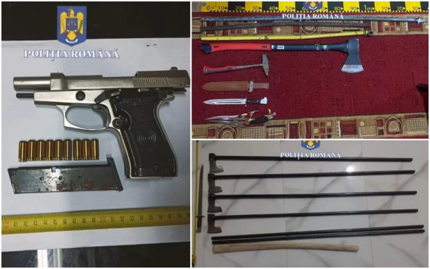 Două clanuri de interlopi s-au bătut cu bâte, macete, săbii, pistoale şi topoare, pe stradă, în Ploiești. 11 bărbați au fost reținuți