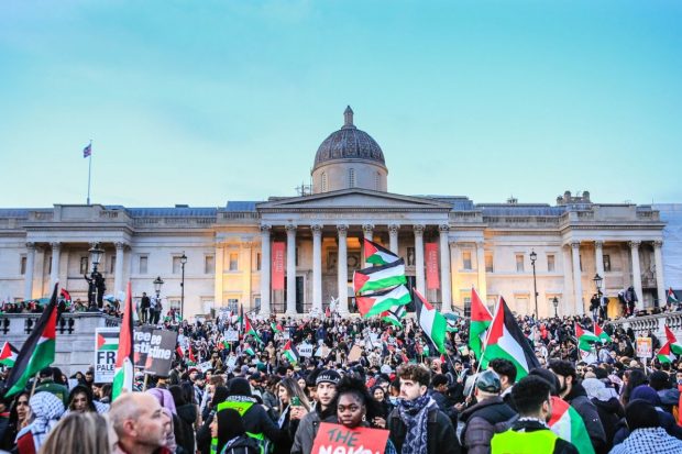 Manifestații în mai multe capitale europene și la Washington în semn de solidaritate cu palestinienii