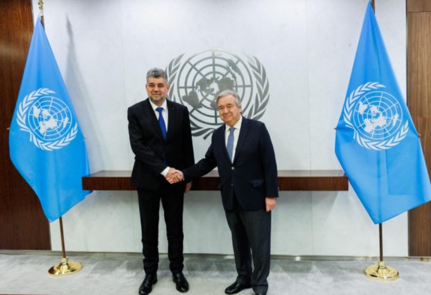Marcel Ciolacu, după o întâlnire cu secretarul general al ONU: „România iubește pacea. Dar ne dorim o pace care să nu răsplătească agresorii”