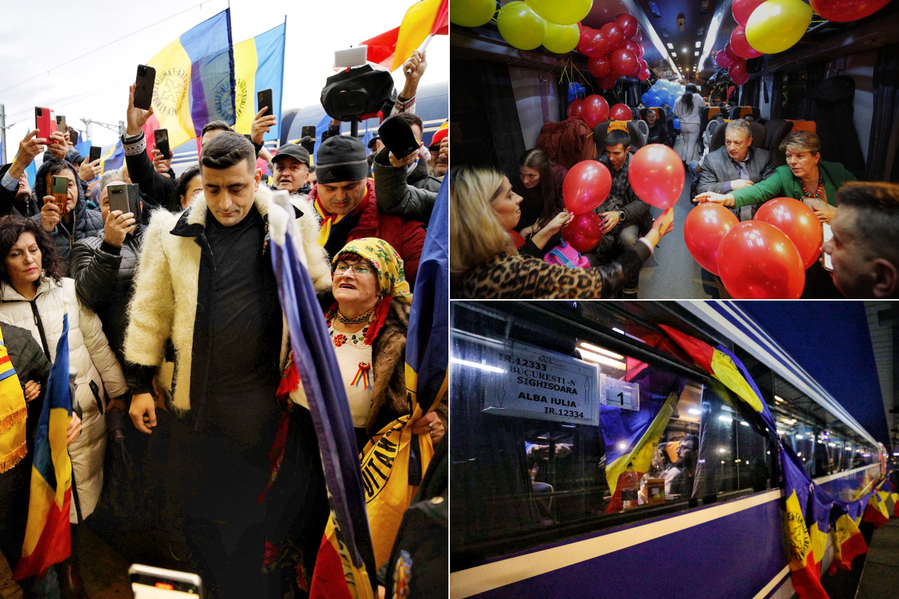 Un ziarist a stat 24 de ore cu simpatizanții AUR în "trenul Unirii". Ce îi unește pe susținătorii lui George Simion Un ziarist a stat 24 de ore cu simpatizanții AUR în "trenul Unirii". Ce îi unește pe susținătorii lui George Simion