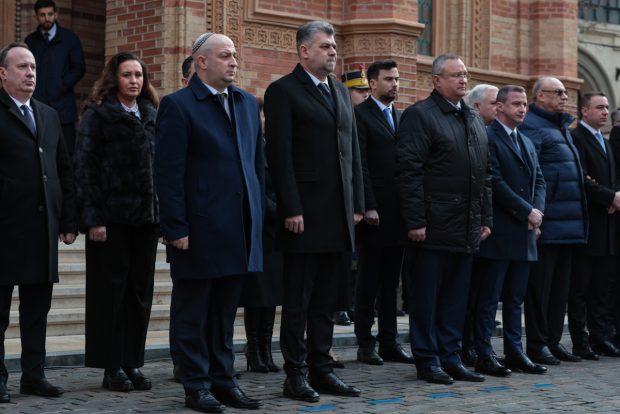 Ceremonie la Templul Coral pentru comemorarea victimelor Holocaustului. Mesajele transmise de Klaus Iohannis și Marcel Ciolacu