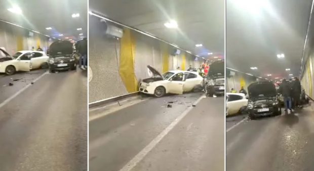 Două accidente în câteva minute, în Pasajul Unirii din București. Unul dintre șoferi a fugit și e căutat de Poliție. VIDEO