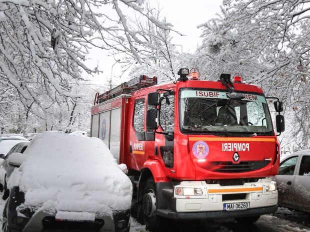 Ninsoarea din Bucureşti a doborât 64 de copaci, iar 61 de maşini au fost avariate