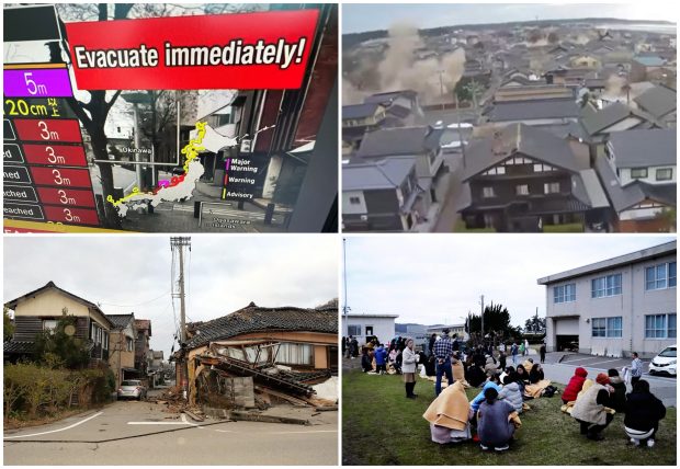 Cutremur cu magnitudinea 7,6 în Japonia. Oameni prinși sub dărâmături, drumuri surpate și case prăbușite. Un tsunami de un metru înălțime a lovit coasta de vest. UPDATE
