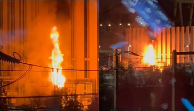 Incendiu puternic la Hidrocentrala Porţile de Fier 1. Nu s-au înregistrat victime. VIDEO