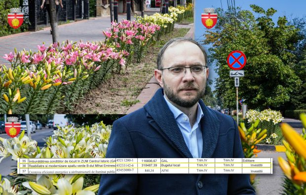 „Când avea Botoșaniul lalele și crini imperiali, dacă nu era soția mea?!”. Cât a costat amenajarea despre care vorbește denunțătorul primarului din oraș