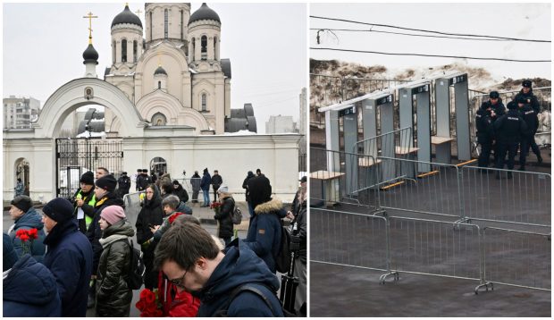 Înmormântarea lui Aleksei Navalnîi: oamenii care au mers la biserică, legitimați de polițiști. Garduri și camere de supraveghere, instalate la cimitir – UPDATE