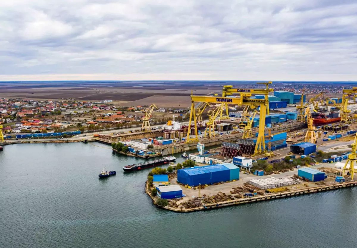 Grupul olandez Damen cere falimentul șantierului naval din Mangalia, majoritatea angajaților în șomaj tehnic.
