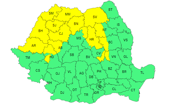Alertă meteo: Vânt puternic și ploi în mare parte din țară. La București, vremea se încălzește | HARTĂ