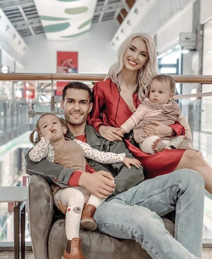 andreea balan si george burcea alaturi de fetite
