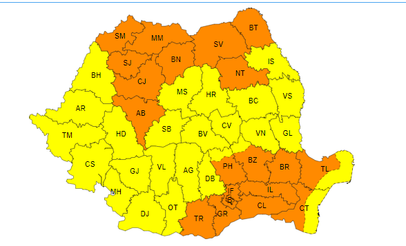 București și Ilfov, sub cod portocaliu de vânt puternic până diseară. Recomandările ISUBIF