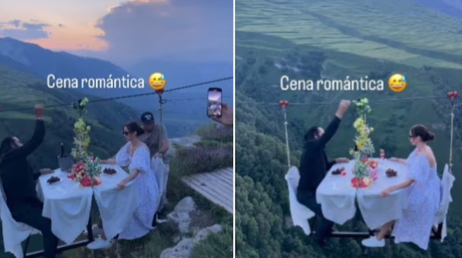 „Cea mai îndrăzneață cină romantică”. Cum a sărbătorit un cuplu din India un an de la căsătorie | VIDEO