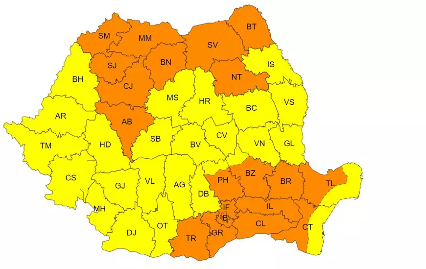 Bucureștiul, sub cod portocaliu de vânt: copaci doborâți pe mașini de rafalele puternice. Imagini cu urmările