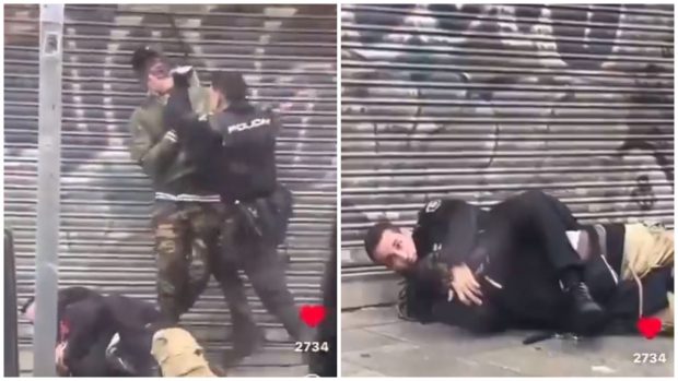 Doi polițiști spanioli, în centrul unui scandal de rasism. Filmați în timp ce agresează doi bărbați de culoare | VIDEO