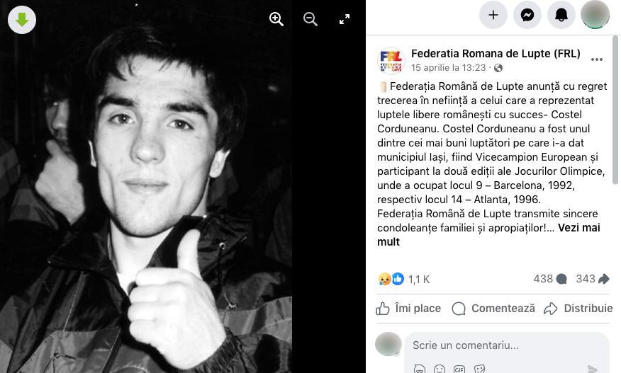 Zvonul privind înhumarea lui Costel Corduneanu cu onoruri militare: „Informațiile vehiculate nu sunt reale”. Cine aprobă un astfel de ceremonial