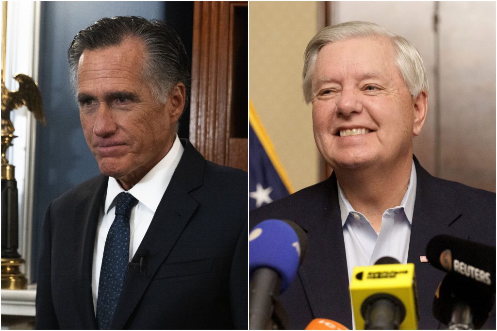 Mitt Romney și Lindsey Graham