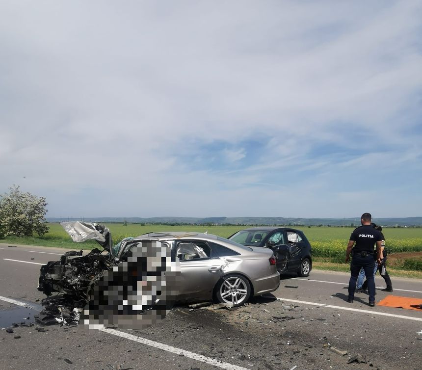 Accident cu cinci mașini pe E 85 / DN 2: o femeie și trei copii au fost răniți