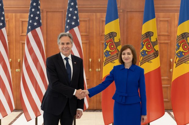 Antony Blinken, la Chișinău. Secretarul de stat al SUA promite ajutor suplimentar pentru ca R. Moldova să reziste interferenței rusești