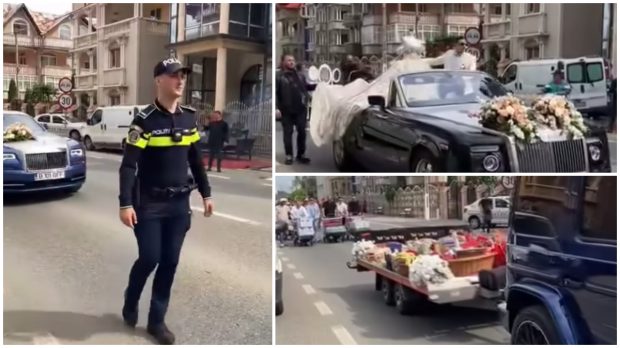 O nuntă cu alai a blocat și șoseaua și trotuarele la Buzescu, în Teleorman. Ce măsuri a luat Poliția. VIDEO